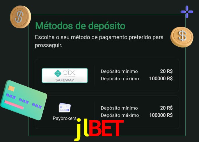 O cassino jlbet oferece uma grande variedade de métodos de pagamento